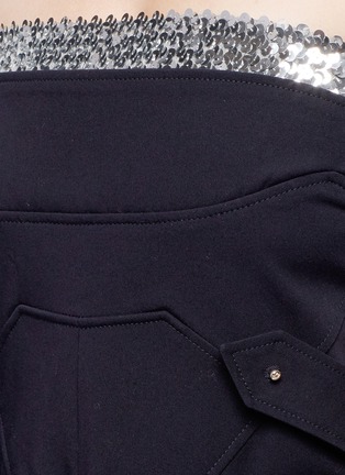 Detail View - Click To Enlarge - ESTEBAN CORTAZAR - Sequin top belted bustier dress
