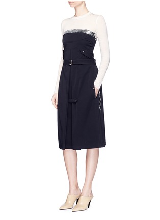 Figure View - Click To Enlarge - ESTEBAN CORTAZAR - Sequin top belted bustier dress