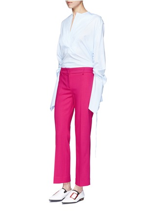 Figure View - Click To Enlarge - CÉDRIC CHARLIER - Virgin wool cropped pants