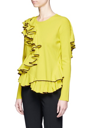 Front View - Click To Enlarge - CÉDRIC CHARLIER - Cascading ruffle sweater