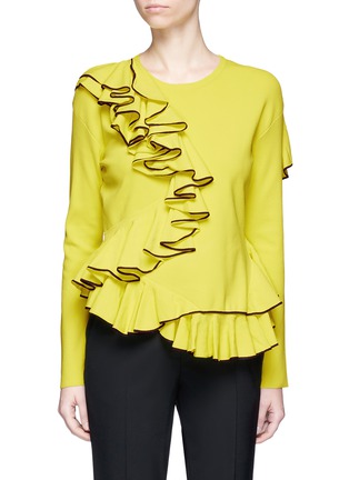 Main View - Click To Enlarge - CÉDRIC CHARLIER - Cascading ruffle sweater