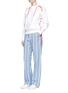 Figure View - Click To Enlarge - 72951 - Lace-up cotton fleece unisex sweatshirt