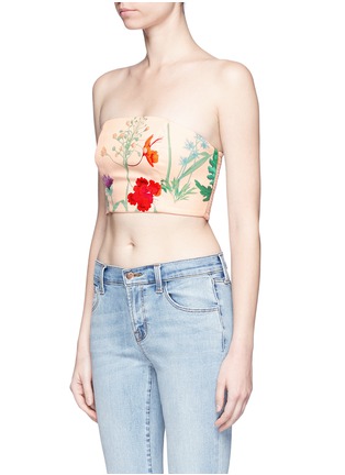 Detail View - Click To Enlarge - 73052 - 'Dominica' embellished floral strapless top with obi belt