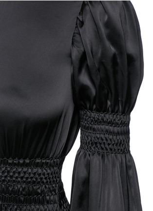 Detail View - Click To Enlarge - CO - Balloon sleeve smocked satin dress
