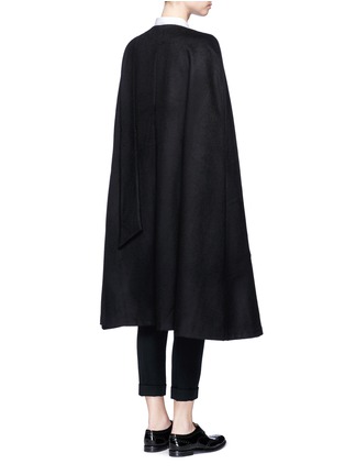 Back View - Click To Enlarge - CO - Oversized buckle virgin wool cape
