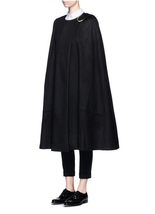 Front View - Click To Enlarge - CO - Oversized buckle virgin wool cape
