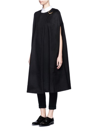 Figure View - Click To Enlarge - CO - Oversized buckle virgin wool cape