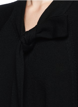 Detail View - Click To Enlarge - CO - Tie neck dolman sleeve knit top
