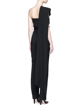 Back View - Click To Enlarge - CO - Draped one-shoulder crepe jumpsuit