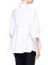 Back View - Click To Enlarge - CO - Bishop sleeve cotton poplin shirt