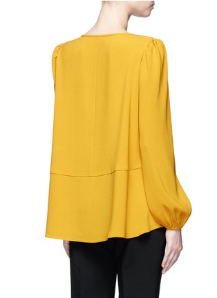 Back View - Click To Enlarge - CO - Keyhole front crepe blouse