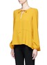 Front View - Click To Enlarge - CO - Keyhole front crepe blouse