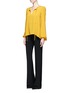 Figure View - Click To Enlarge - CO - Keyhole front crepe blouse