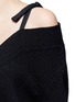 Detail View - Click To Enlarge - ADEAM - Off-shoulder cotton-cashmere chunky knit cardigan
