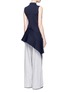 Back View - Click To Enlarge - ADEAM - Asymmetric drape front rib knit top