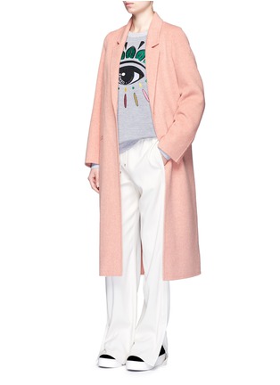 Figure View - Click To Enlarge - KENZO - Eye embroidered wool blend sweater