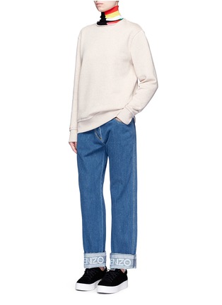 Figure View - Click To Enlarge - KENZO - Logo print waist boyfriend jeans