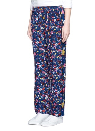 Front View - Click To Enlarge - KENZO - 'Tanami' Flower silk georgette pants