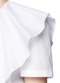 Detail View - Click To Enlarge - 68244 - Ruffle tie front cotton poplin cropped top