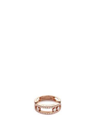 Main View - Click To Enlarge - MESSIKA - 'Move Pavée' diamond 18k rose gold ring