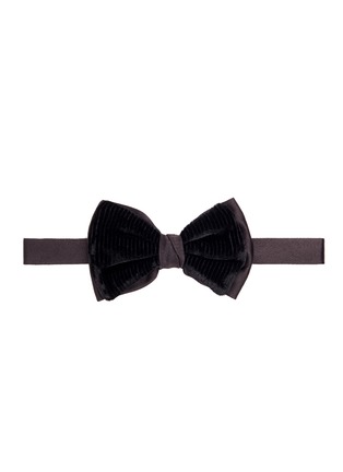 Main View - Click To Enlarge - ARMANI COLLEZIONI - Velvet and satin bow tie
