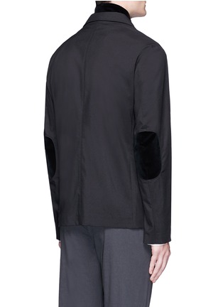 Back View - Click To Enlarge - ARMANI COLLEZIONI - Detachable velvet front suit jacket