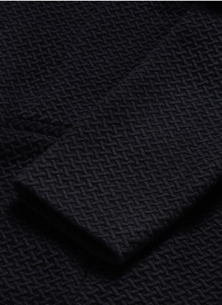 Detail View - Click To Enlarge - ARMANI COLLEZIONI - Knot cloqué knit soft blazer