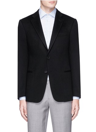 Main View - Click To Enlarge - ARMANI COLLEZIONI - 'T Line' cashmere flannel blazer