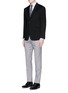 Figure View - Click To Enlarge - ARMANI COLLEZIONI - 'T Line' cashmere flannel blazer