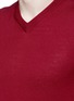 Detail View - Click To Enlarge - ARMANI COLLEZIONI - V-neck wool sweater