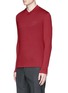 Front View - Click To Enlarge - ARMANI COLLEZIONI - Cross crew neck sweater