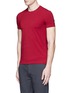 Front View - Click To Enlarge - ARMANI COLLEZIONI - Slim fit cotton T-shirt