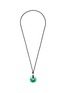 Main View - Click To Enlarge - LC COLLECTION JADE - Diamond jade 18k gold pendant cord necklace