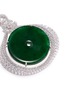 Detail View - Click To Enlarge - LC COLLECTION JADE - Diamond jade 18k gold disc pendant