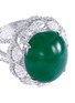 Detail View - Click To Enlarge - LC COLLECTION JADE - Diamond jade 18k gold scallop ring