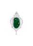 Main View - Click To Enlarge - LC COLLECTION JADE - Diamond jade 18k white gold leaf pendant
