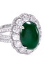 Detail View - Click To Enlarge - LC COLLECTION JADE - Diamond jade 18k gold scalloped ring