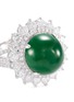 Detail View - Click To Enlarge - LC COLLECTION JADE - Diamond jade 18k gold ring