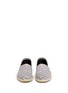 Front View - Click To Enlarge - 90294 - Classic metallic stripe canvas espadrille slip-ons