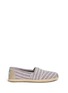 Main View - Click To Enlarge - 90294 - Classic metallic stripe canvas espadrille slip-ons