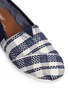 Detail View - Click To Enlarge - 90294 - Classic stripe canvas denim combo slip-ons
