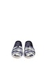 Front View - Click To Enlarge - 90294 - Classic stripe canvas denim combo slip-ons