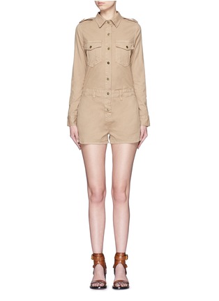 Main View - Click To Enlarge - FRAME - 'Citadel' cotton twill military rompers