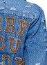 Detail View - Click To Enlarge - FORTE COUTURE - 'AZA' hand embroidery back distressed denim jacket