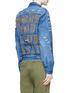 Back View - Click To Enlarge - FORTE COUTURE - 'AZA' hand embroidery back distressed denim jacket