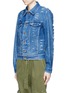 Front View - Click To Enlarge - FORTE COUTURE - 'AZA' hand embroidery back distressed denim jacket