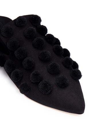 Detail View - Click To Enlarge - SANAYI 313 - Pompom appliqué canvas slippers