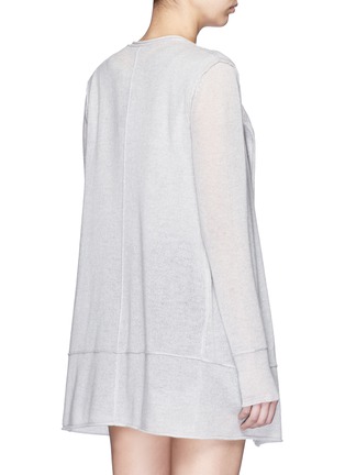 Back View - Click To Enlarge - JAMES PERSE - Roll edge long cashmere cardigan