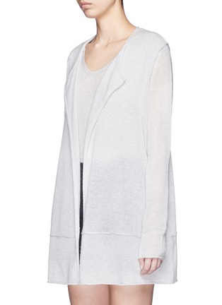 Front View - Click To Enlarge - JAMES PERSE - Roll edge long cashmere cardigan