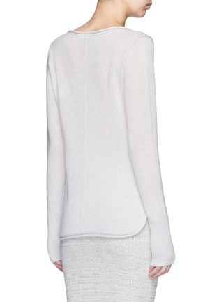 Back View - Click To Enlarge - JAMES PERSE - Roll edge scoop neck cashmere sweater